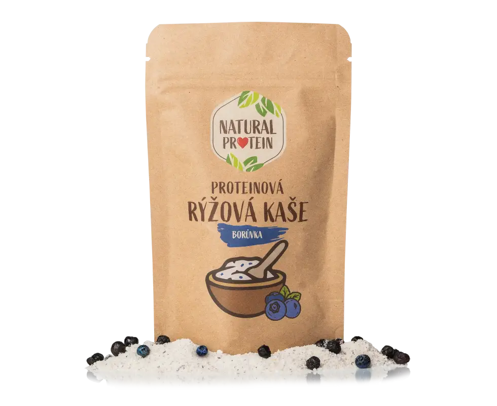 Proteínová ryžová kaša - Čučoriedka (60 g) 1 kus