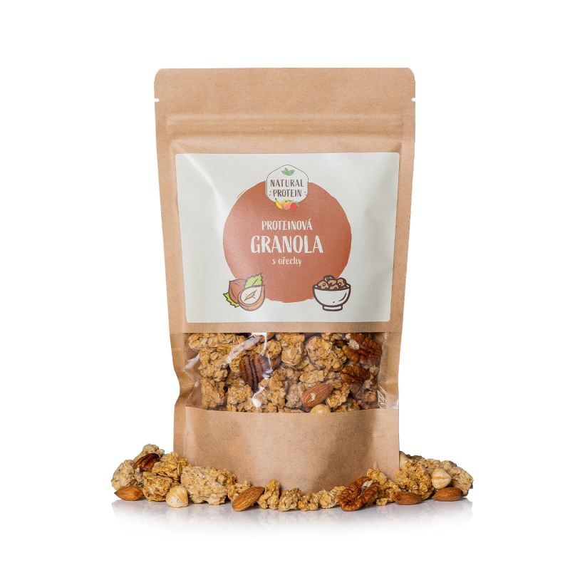 Proteínová granola - orechová 1 kus