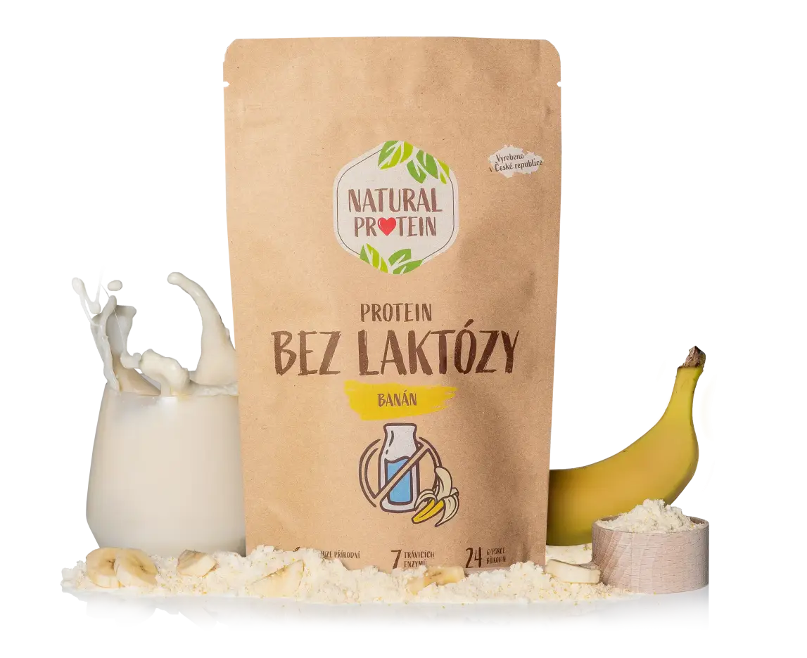 Bezlaktózový proteín Banán